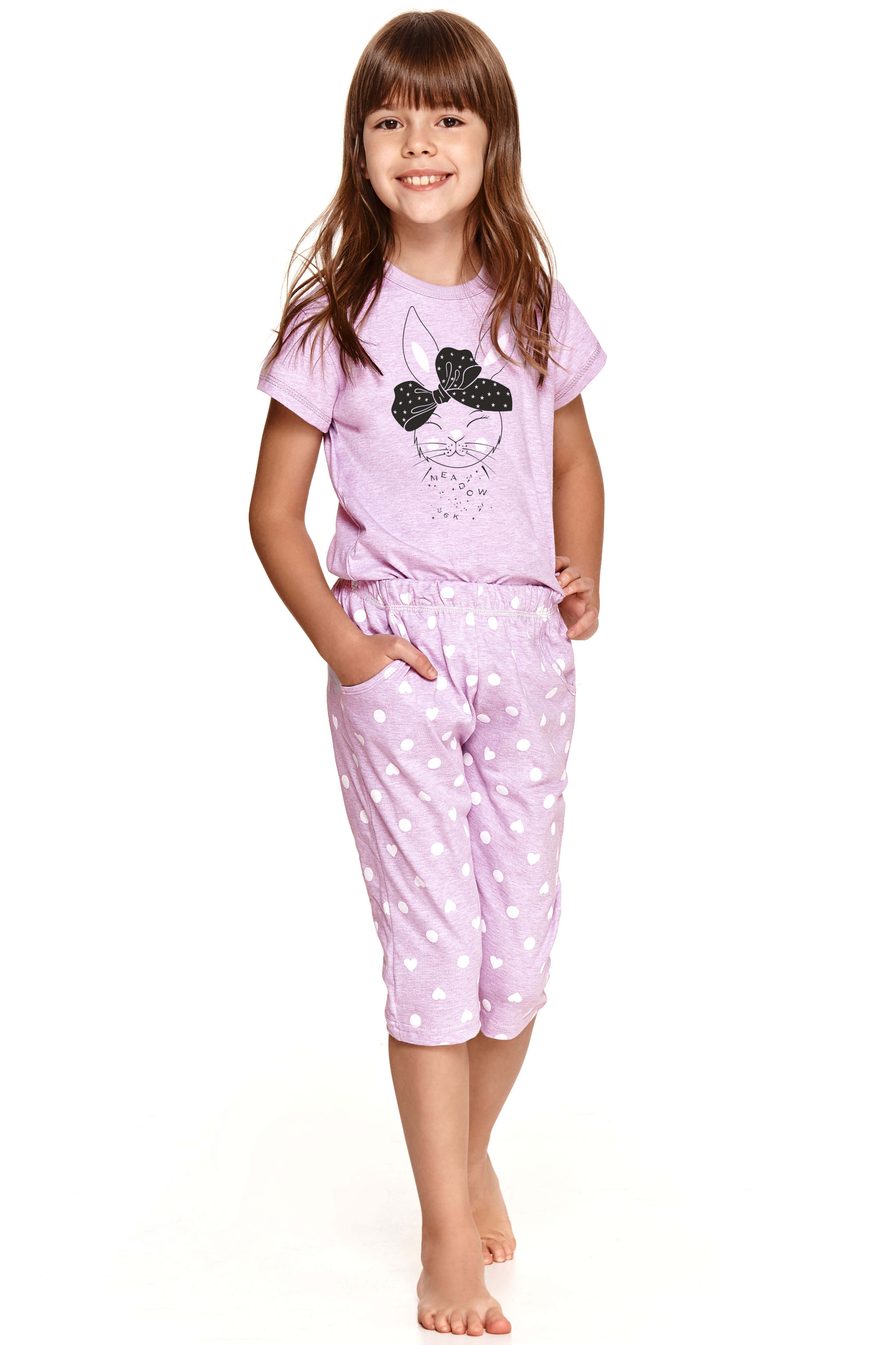 Dievčenské pyžamo s krátkym rukávom Taro Beki 2213