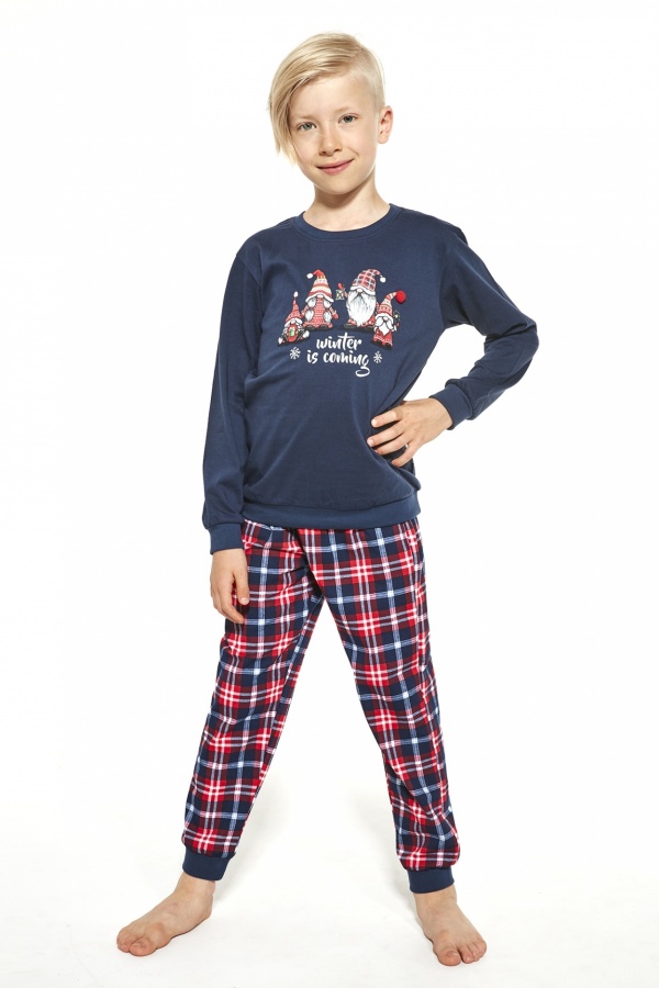Chlapčenské pyžamo Cornette s vianočným motívom Gnomes 593/122