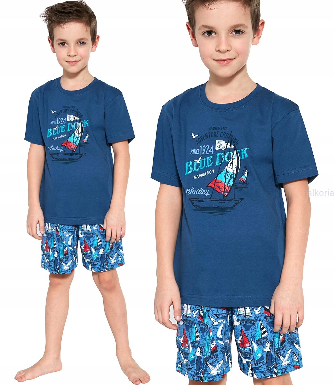 Chlapčenské pyžamo Cornette Blue Dock veľ.98/164