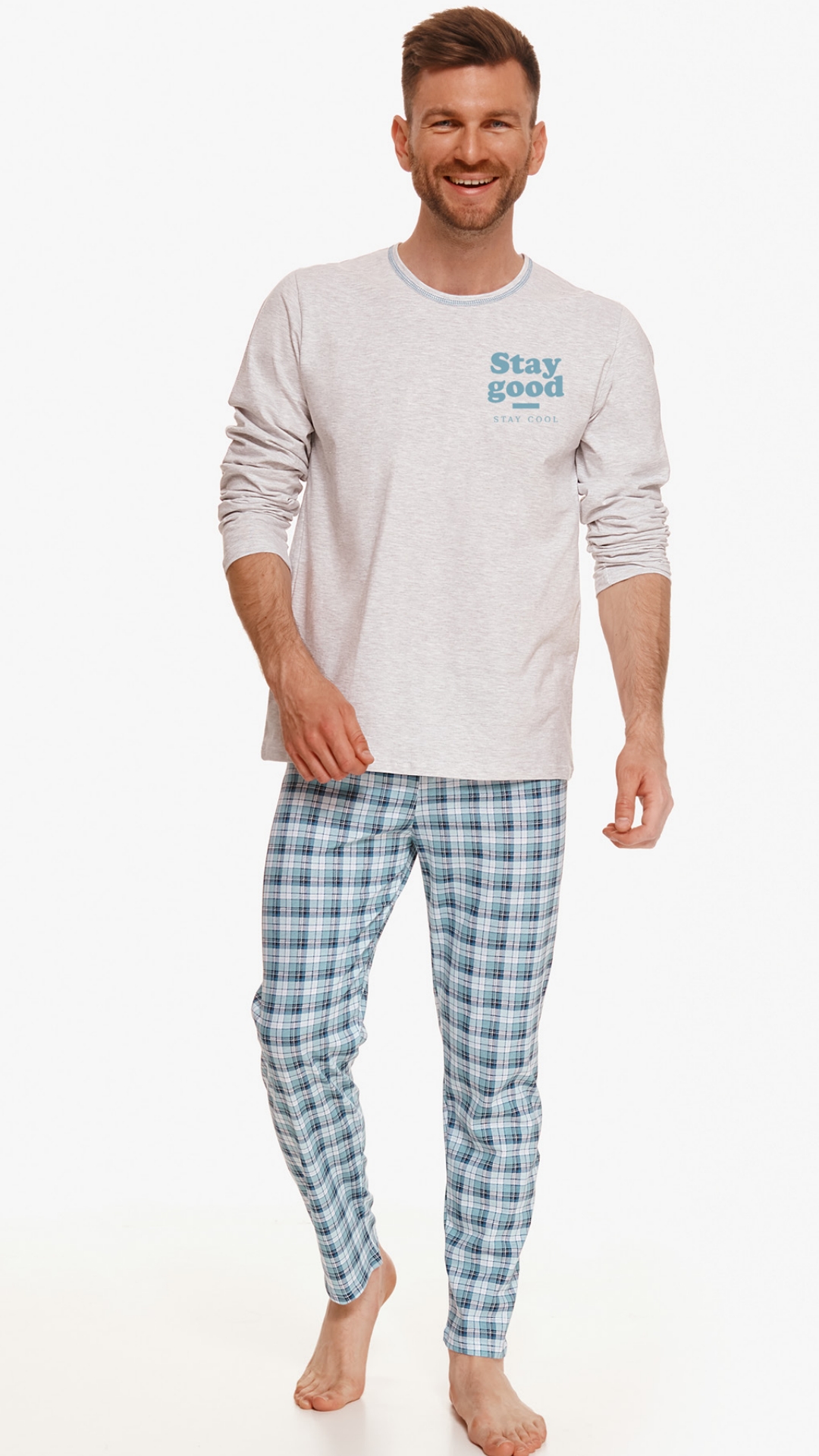 Pánske pyžamo Taro Mario 2656 - béžová