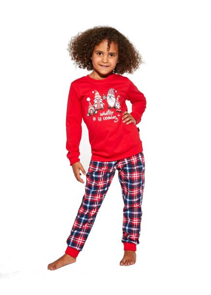 Dievčenské pyžamo Cornette s vianočným motívom Gnomes 594/147