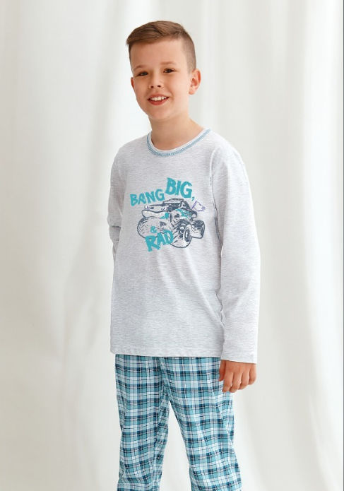 Chlapčenské pyžamo Taro Mario 2650 - sivá
