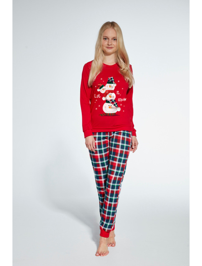 Dievčenské vianočné pyžamo Cornette Snowman 594/172 